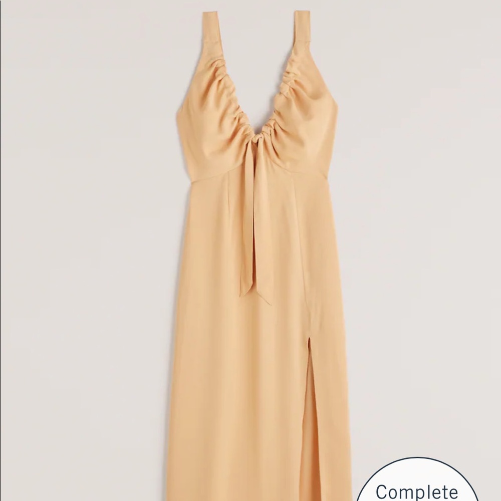 NWT Cinched Neck Slip Midi Dress